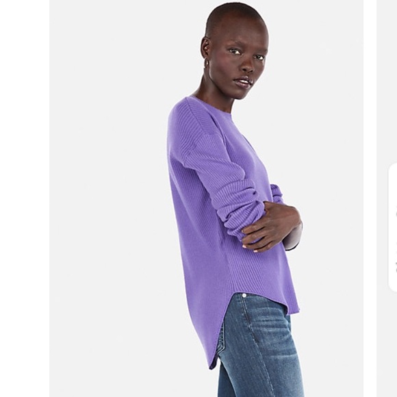 Express Sweaters - Express Ribbed Shirttail Hem Sweater NWT